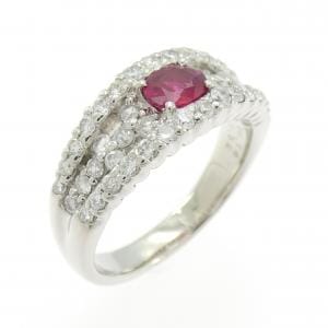 PT900 ルビー リング 0.32CT