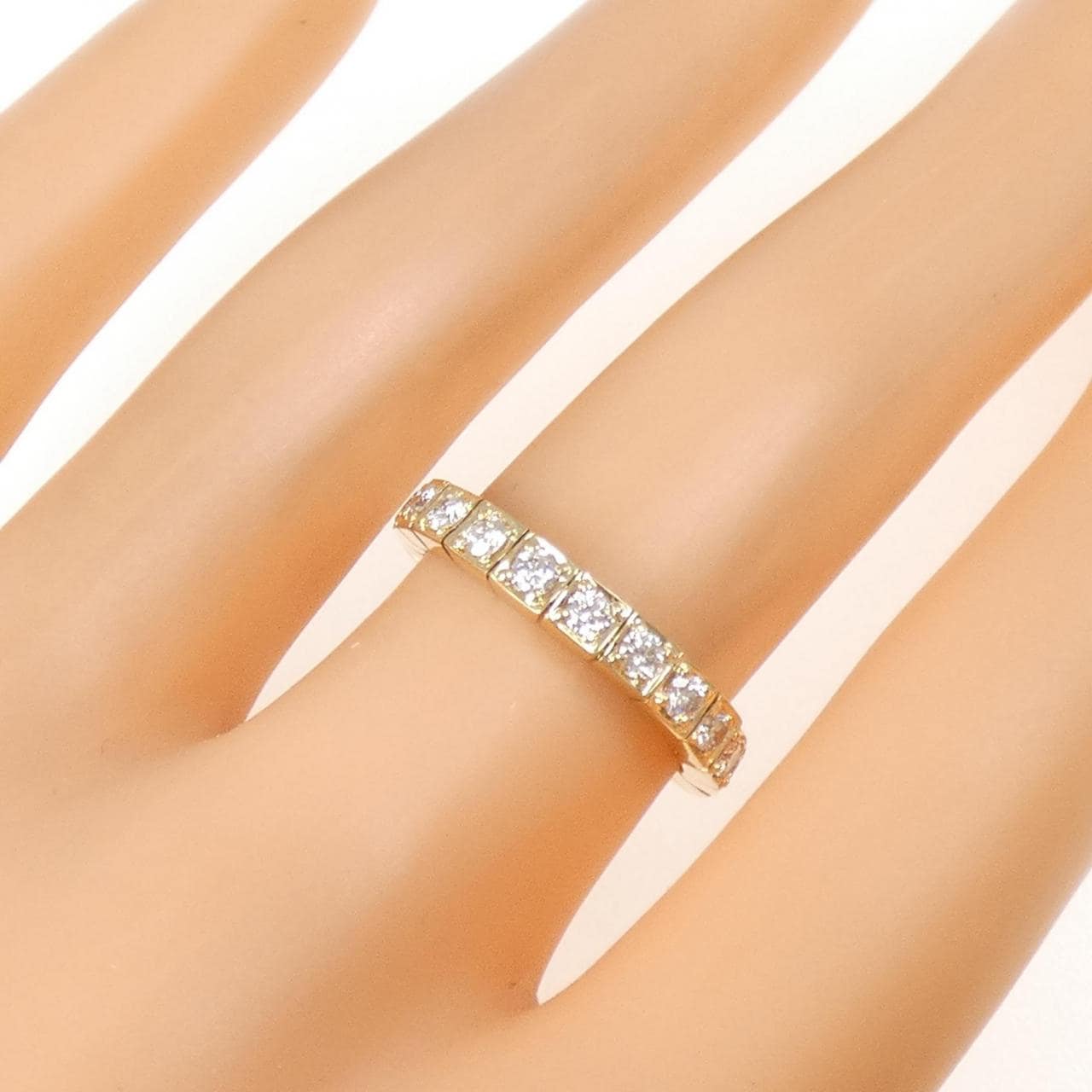 750YG フルエタニティ ダイヤモンド リング 0.85CT