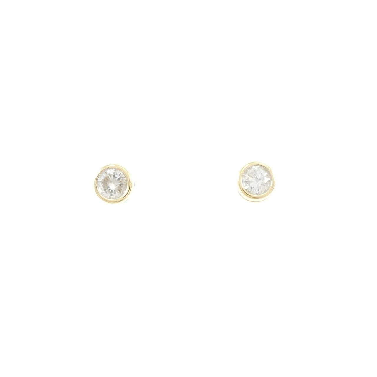 K18YG ソリティア ダイヤモンド ピアス 0.26CT