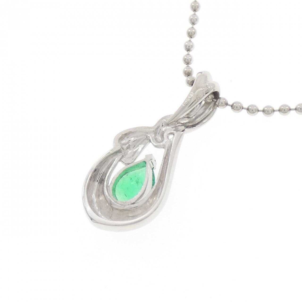 PT900/PT850 エメラルド ネックレス 0.49CT
