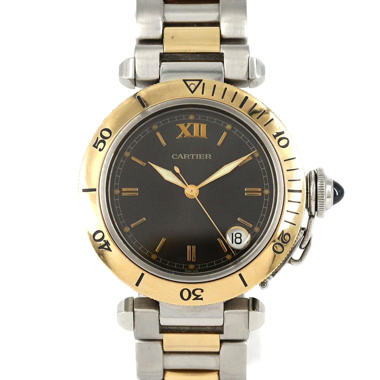 【ノーメンテナンス還元価格】カルティエ パシャ･ドゥ･カルティエプロンジャー コンビ W31016N1 SSxYG 自動巻