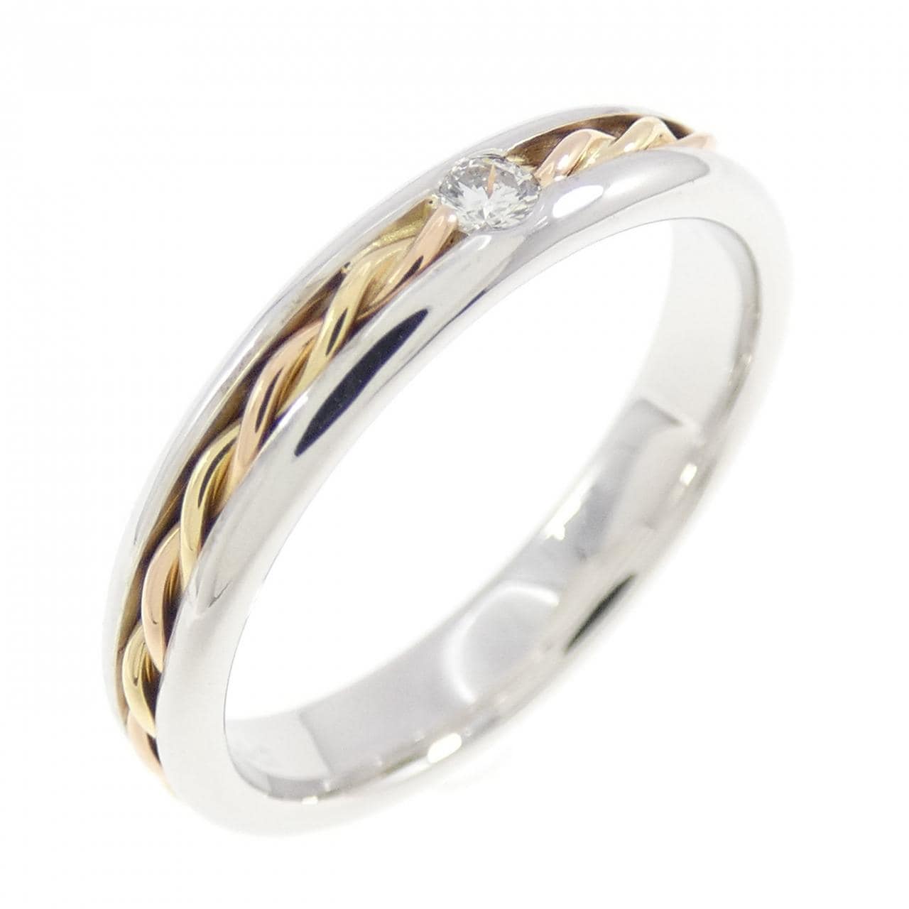 750三色钻石戒指0.04CT