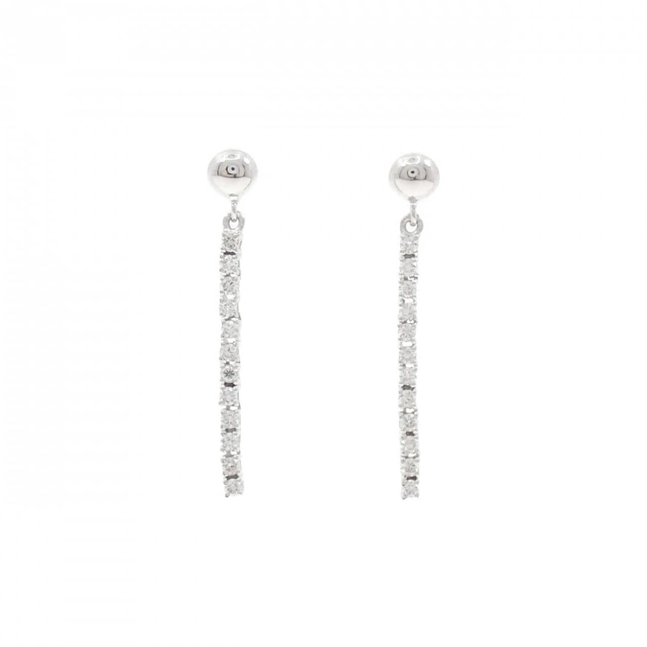 K18WG/K14WG ダイヤモンド ピアス 0.30CT