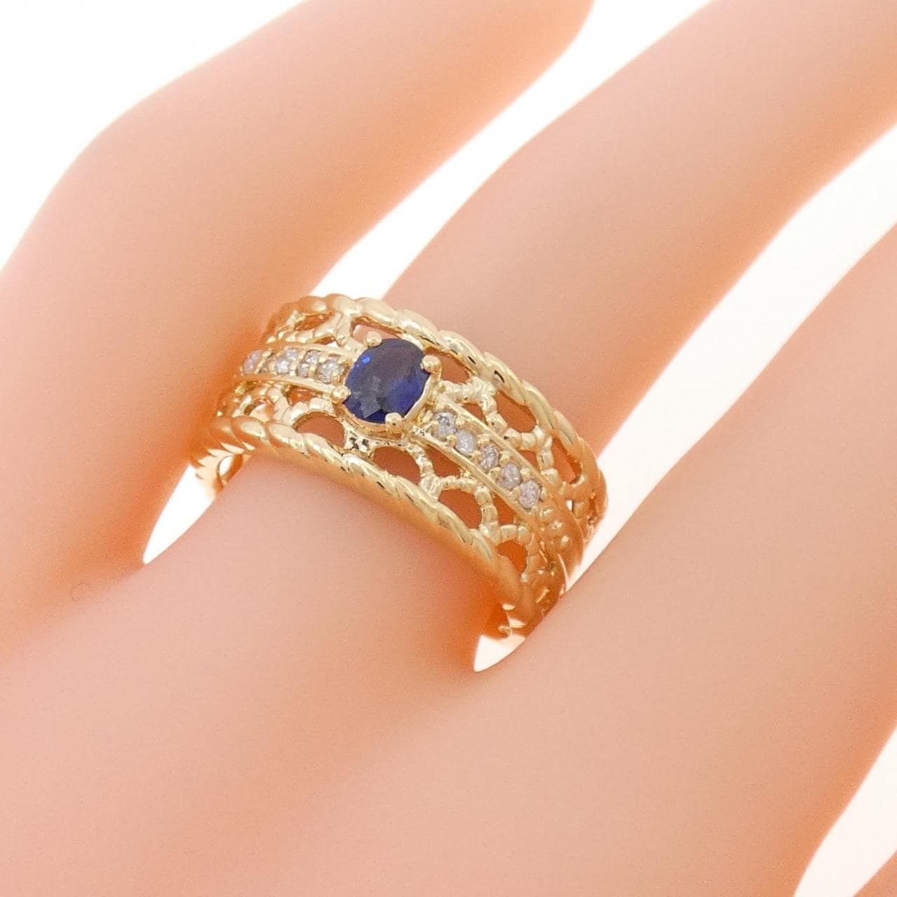 K18YG サファイヤ リング