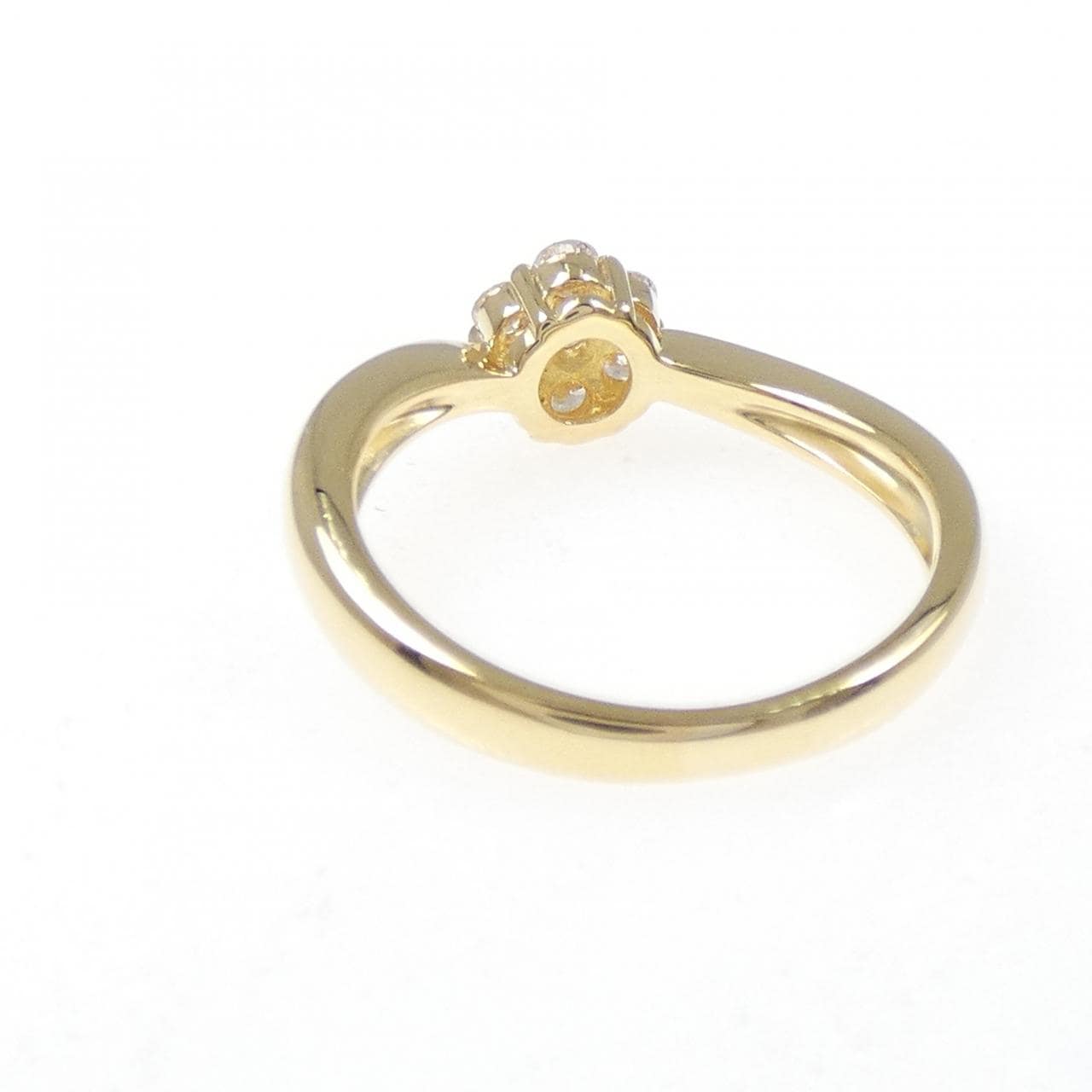K18YG フラワー ダイヤモンド リング 0.23CT