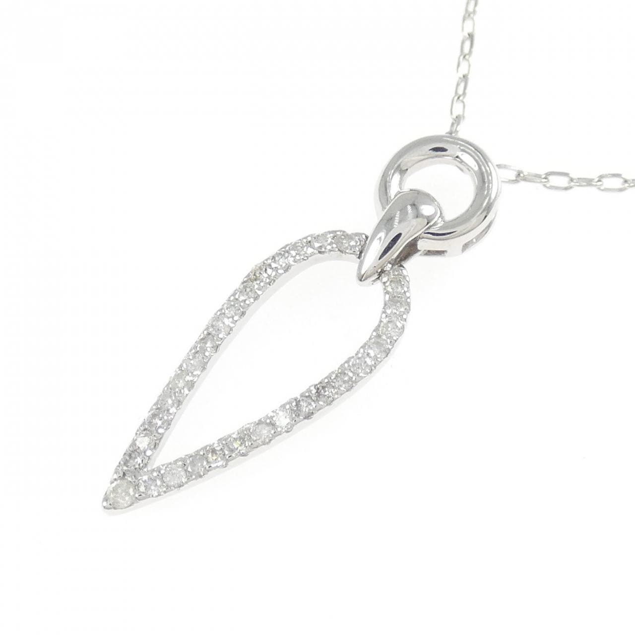 K10WG ダイヤモンド ネックレス 0.18CT