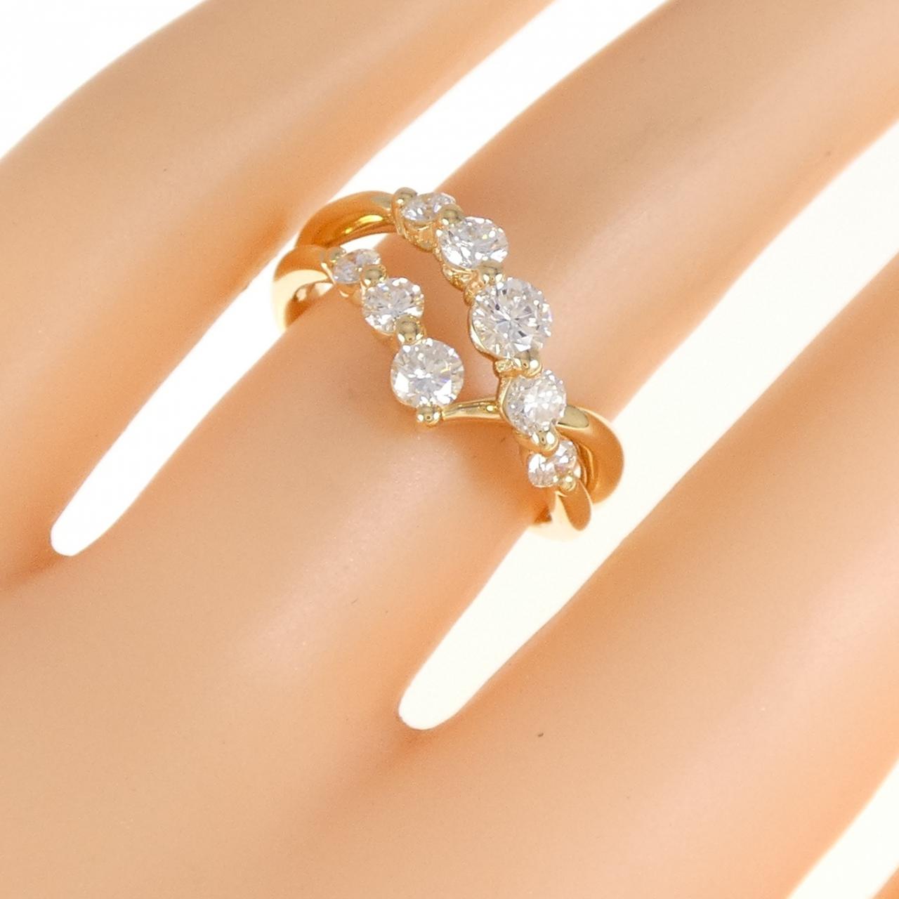 K18YG ダイヤモンド リング 0.73CT