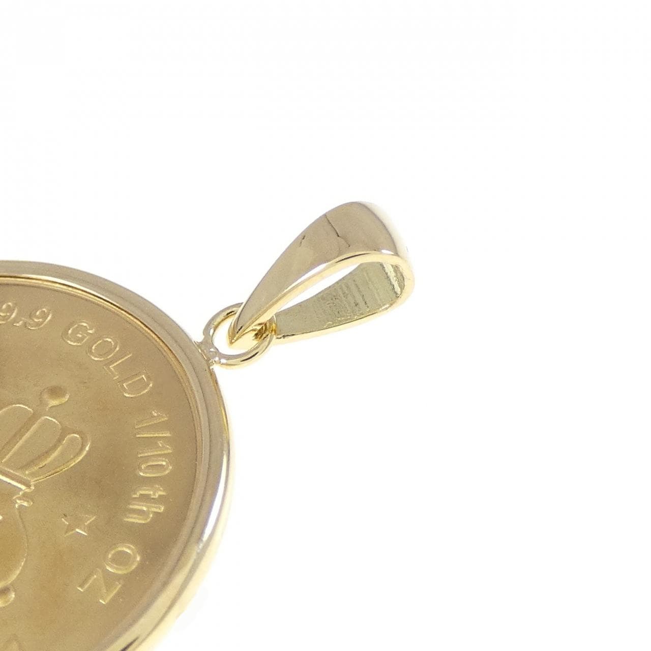 K18YG(枠) コイン ペンダント