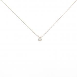 K18PG ソリティア ダイヤモンド ネックレス 0.11CT