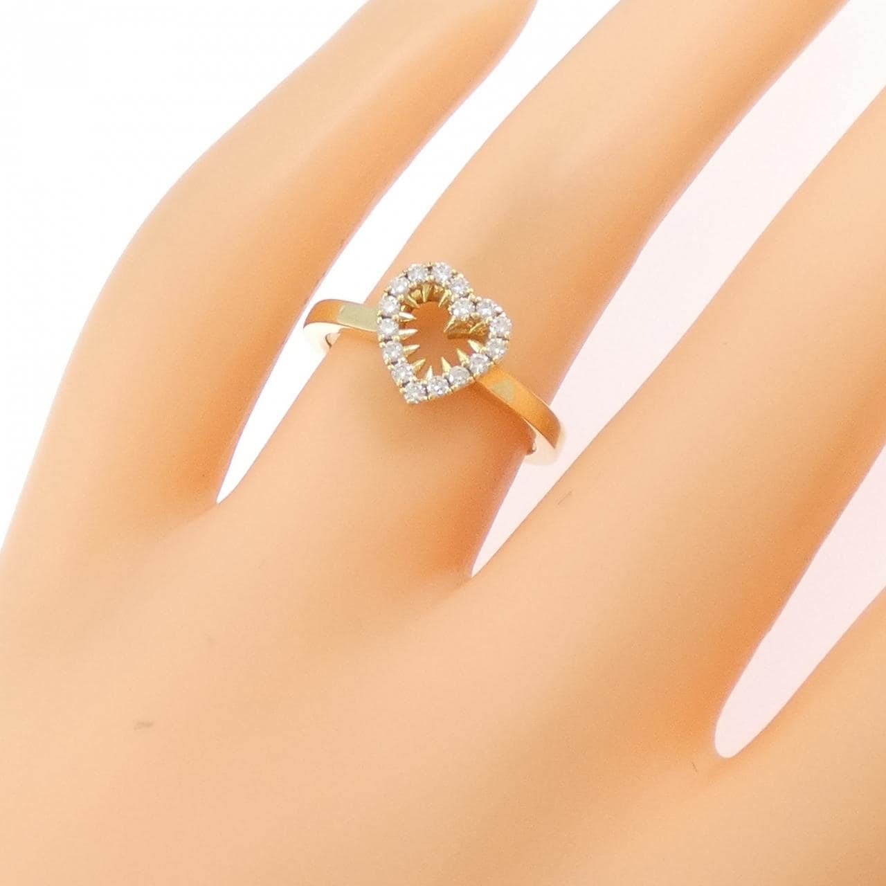 タサキ デインジャー ハート リング 0.12CT