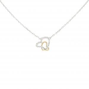 750WG/750YG ハート ダイヤモンド ネックレス 0.12CT