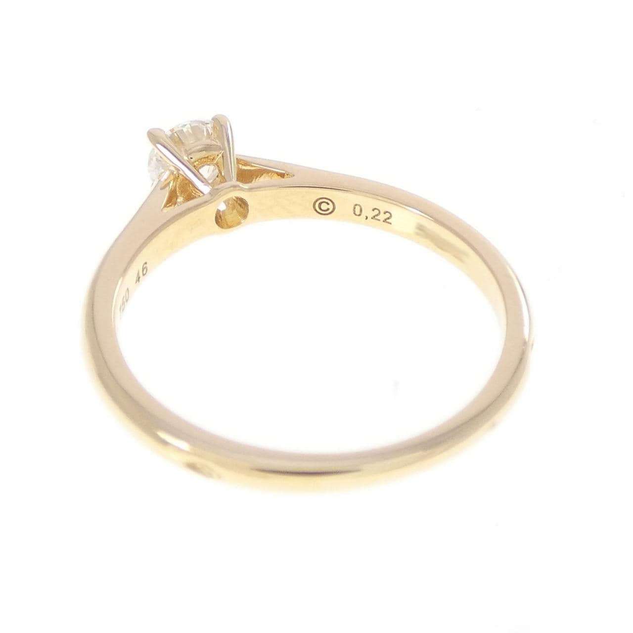 カルティエ ダイヤモンド リング 0.22CT E VS1 EXT