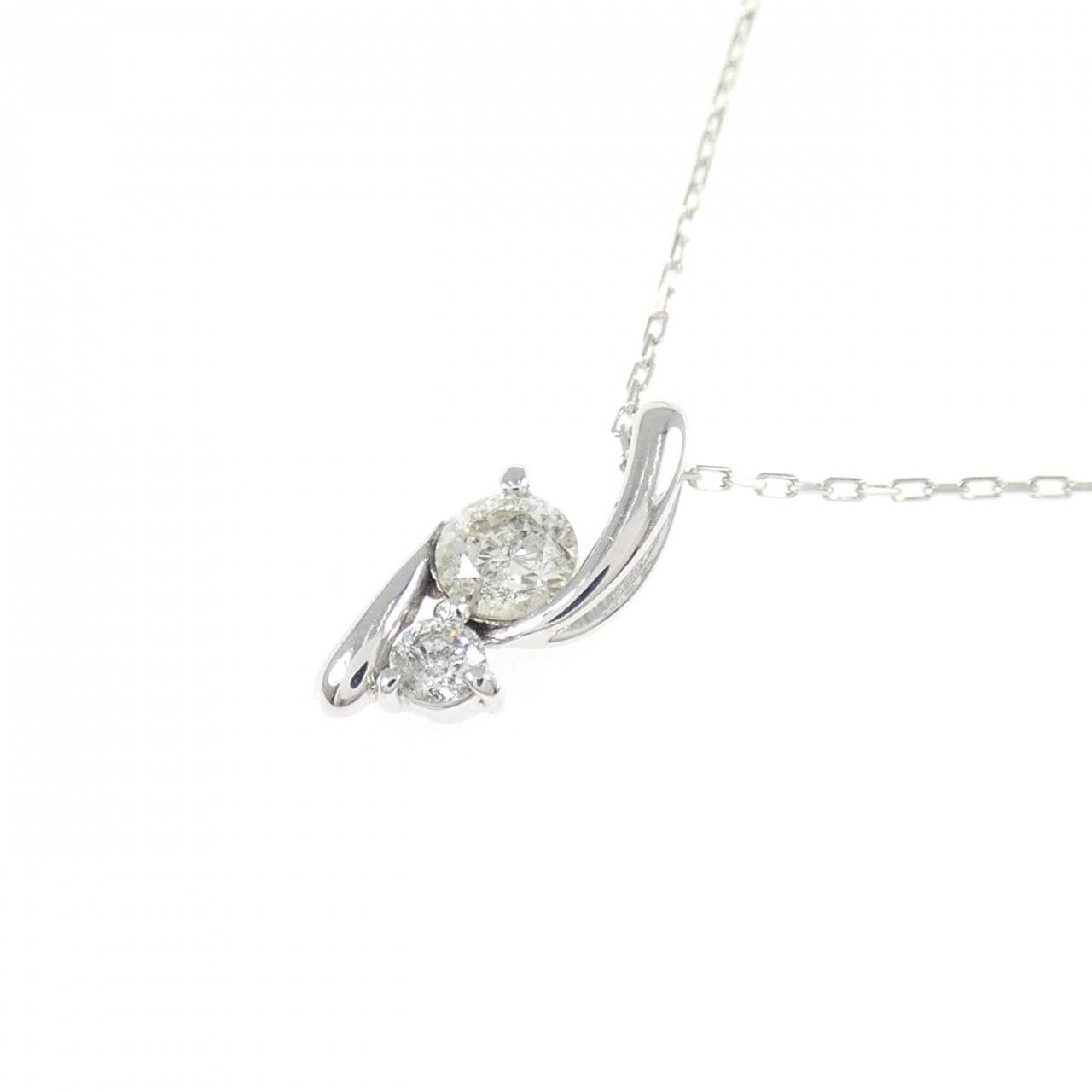 K10WG ダイヤモンド ネックレス 0.15CT