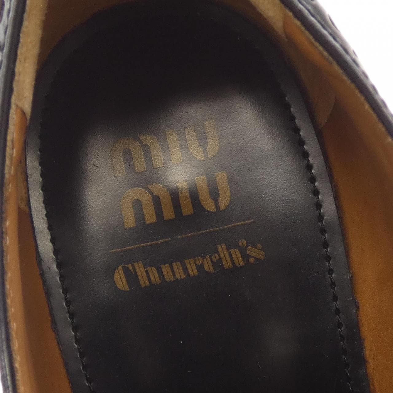 ミュウミュウ MIU MIU CHURCH'S オックスフォードグローグシューズ 5E038E シューズ