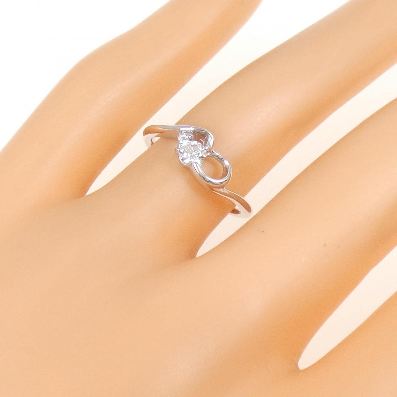 K18WG ダイヤモンド リング 0.16CT