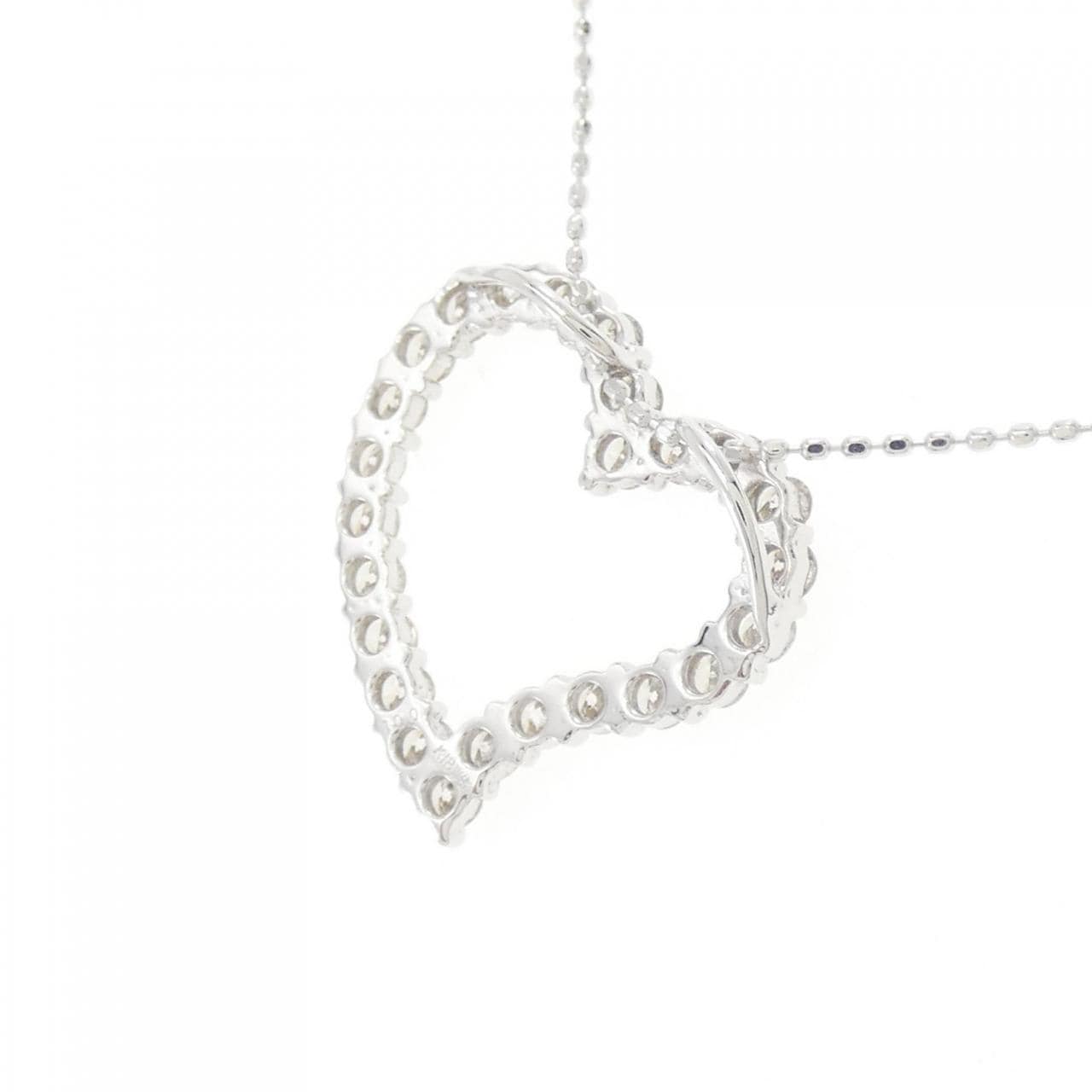 K18WG heart Diamond necklace 1.00CT