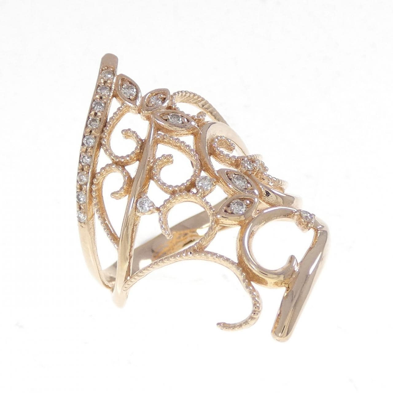 K18PG ダイヤモンド リング 0.16CT