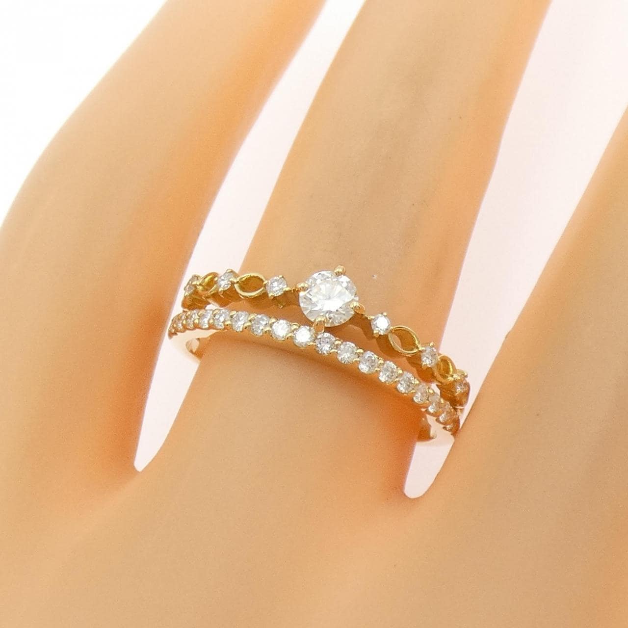 【リメイク】K18YG ダイヤモンド リング 0.40CT