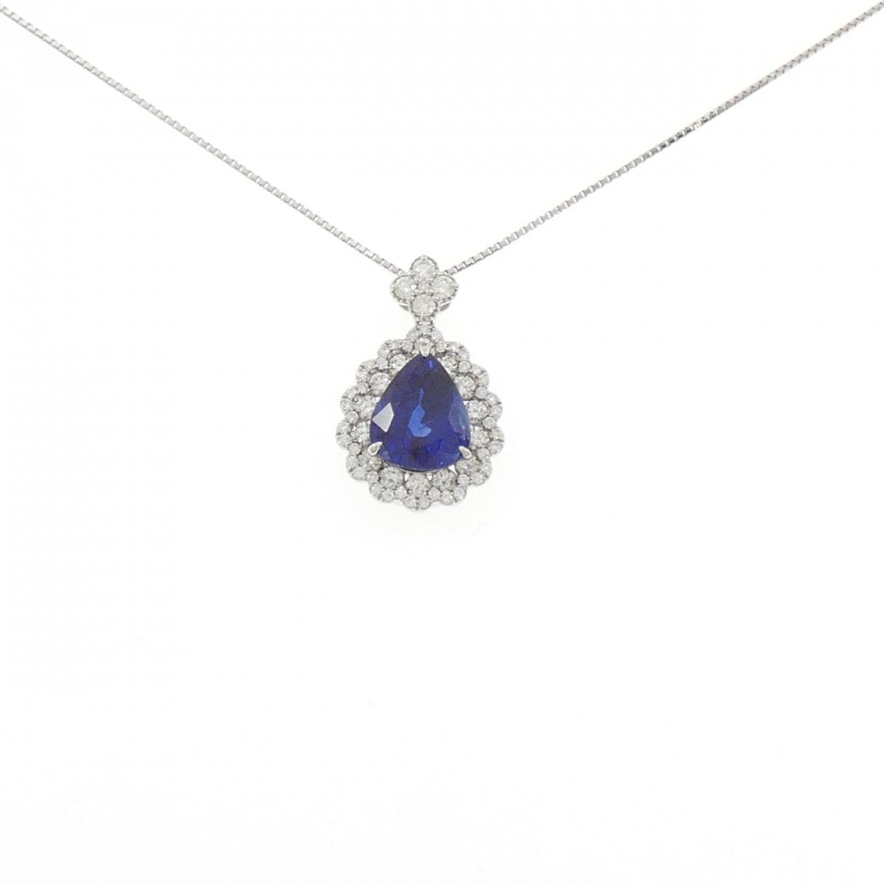 【リメイク】PT900/PT850 ロイヤルブルー サファイヤ ネックレス 4.643CT スリランカ産