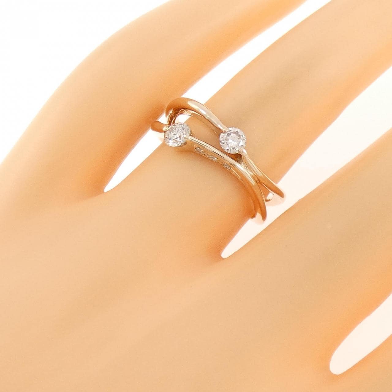 K18PG ダイヤモンド リング 0.35CT