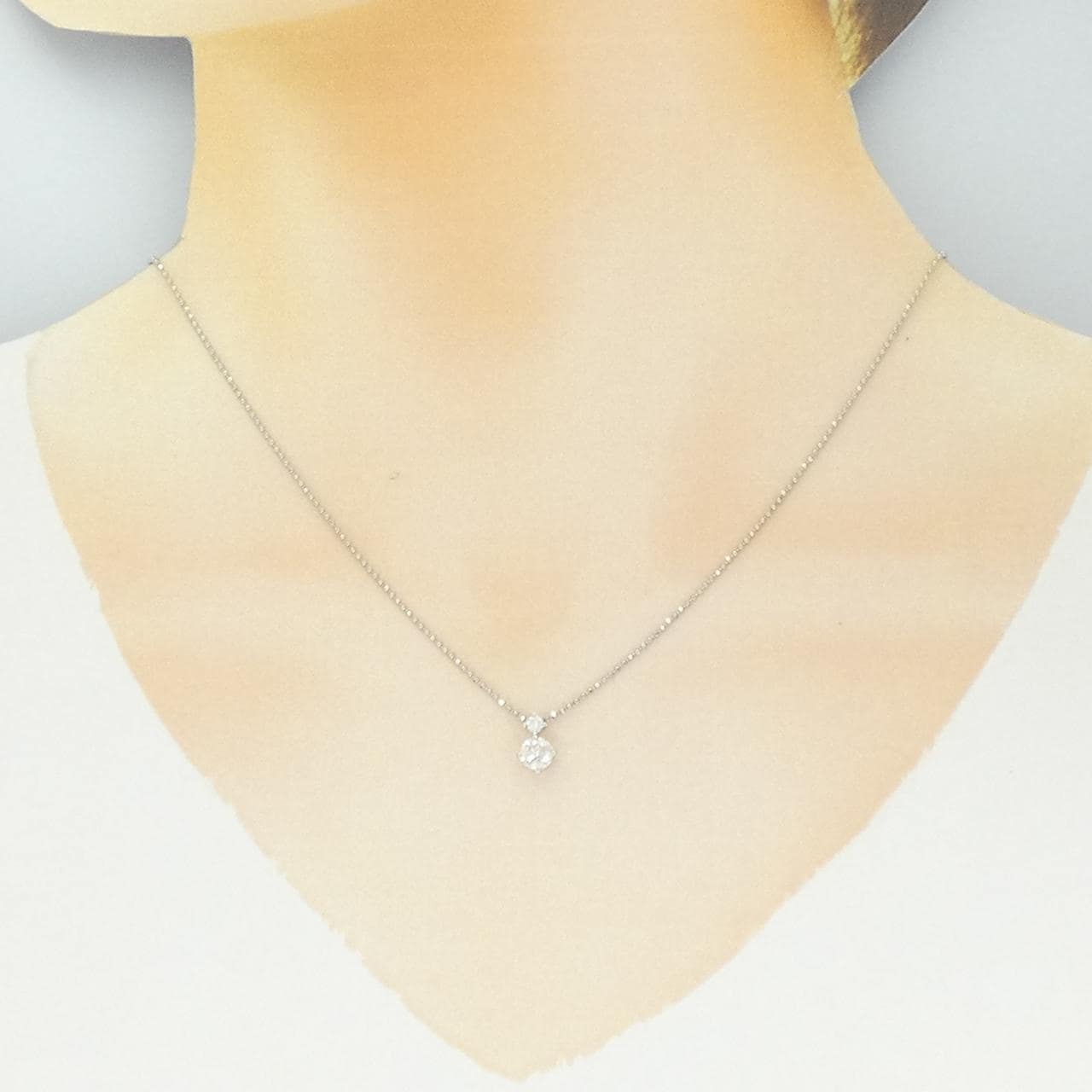PT900/PT850 ダイヤモンド ネックレス 0.455CT