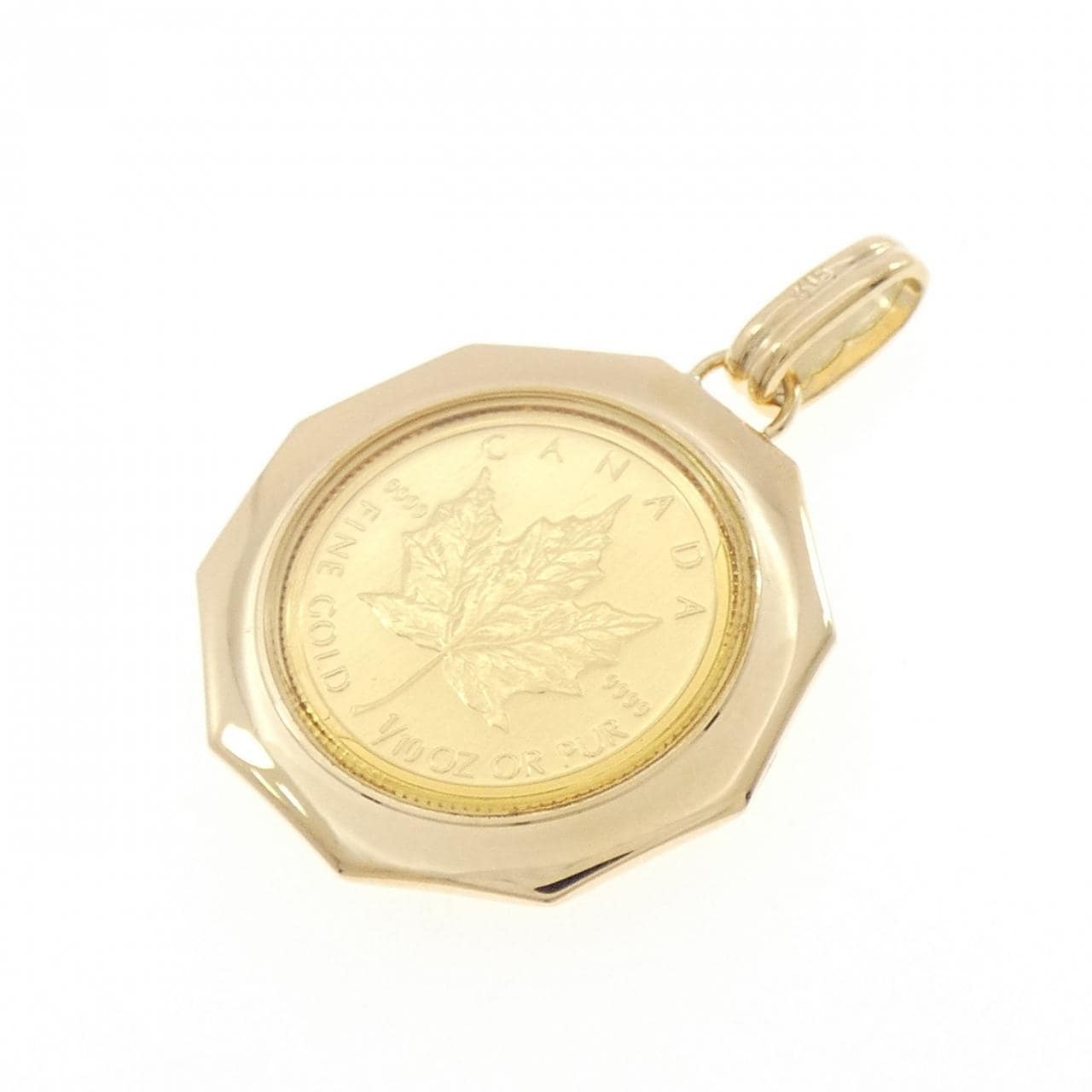 K18YG(枠) コイン ペンダント