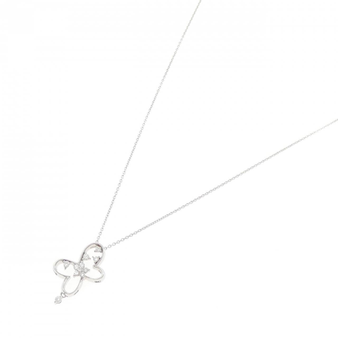 K18WG ダイヤモンド ネックレス 0.11CT