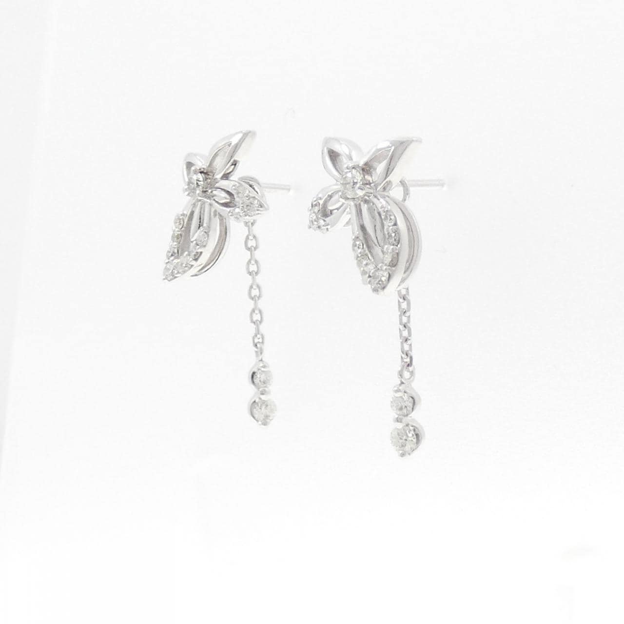 K18WG 2WAY ダイヤモンド ピアス 0.50CT