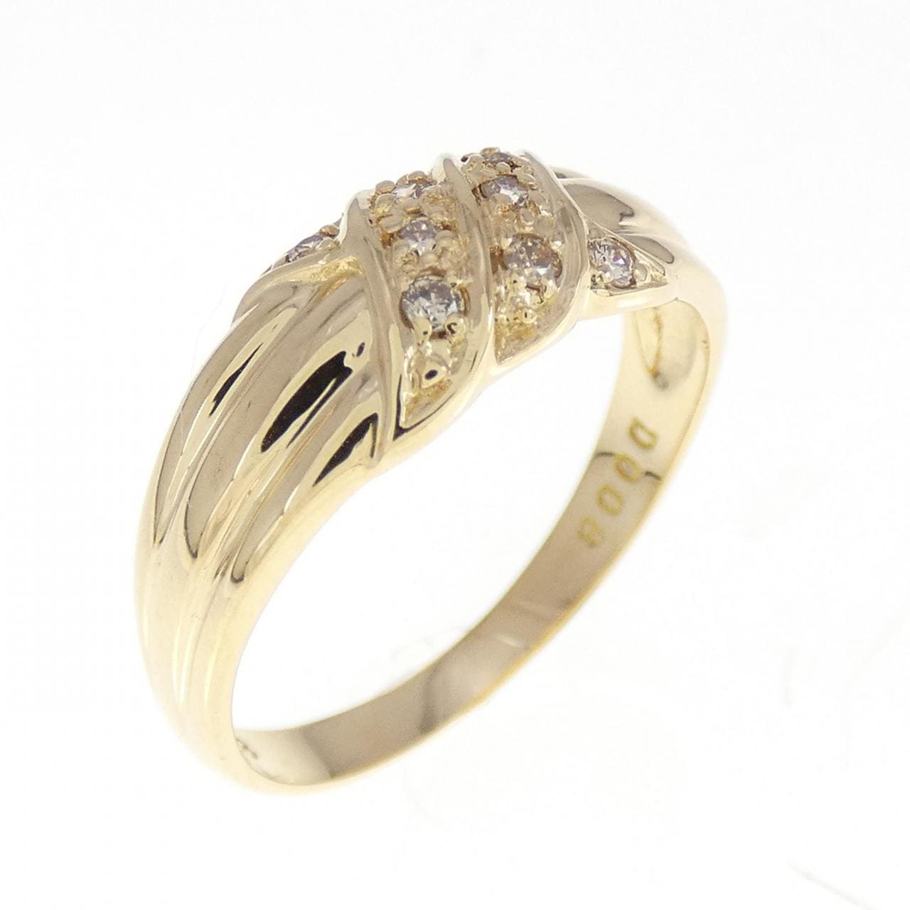 K18YG ダイヤモンド リング 0.08CT