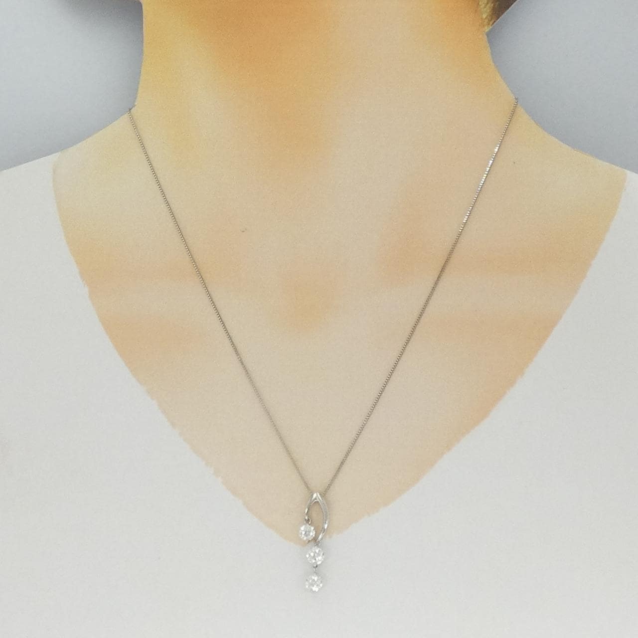 PT900/PT850 ダイヤモンド ネックレス 1.023CT