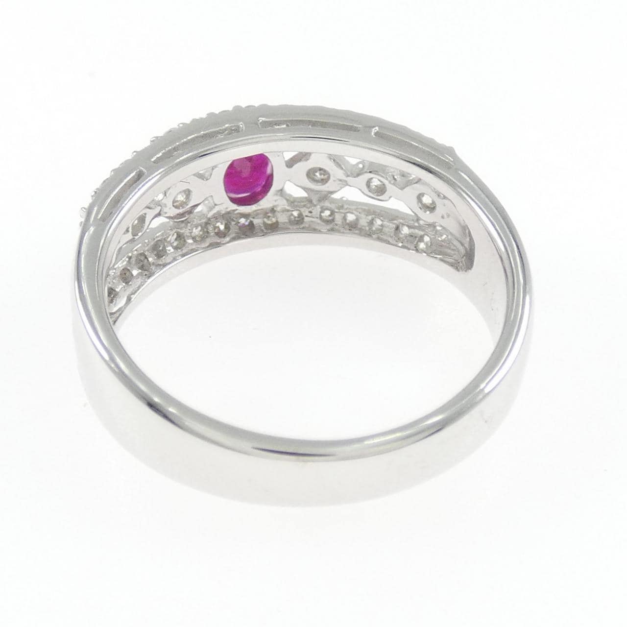 K18WG ルビー リング 0.388CT