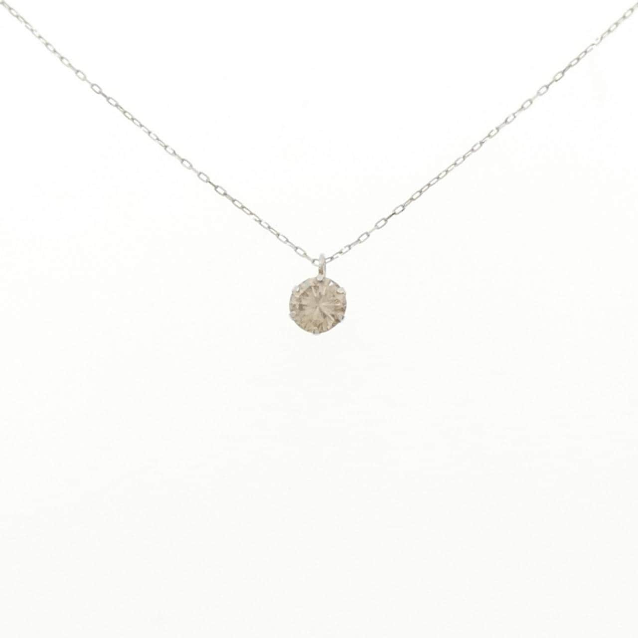 PT900 ソリティア ダイヤモンド ネックレス 0.30CT