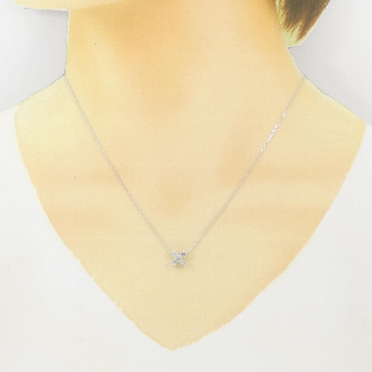 K18WG ダイヤモンド ネックレス 0.40CT