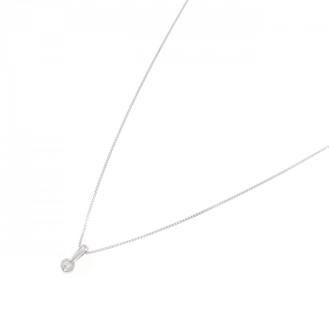 K18WG ダイヤモンド ネックレス 0.10CT