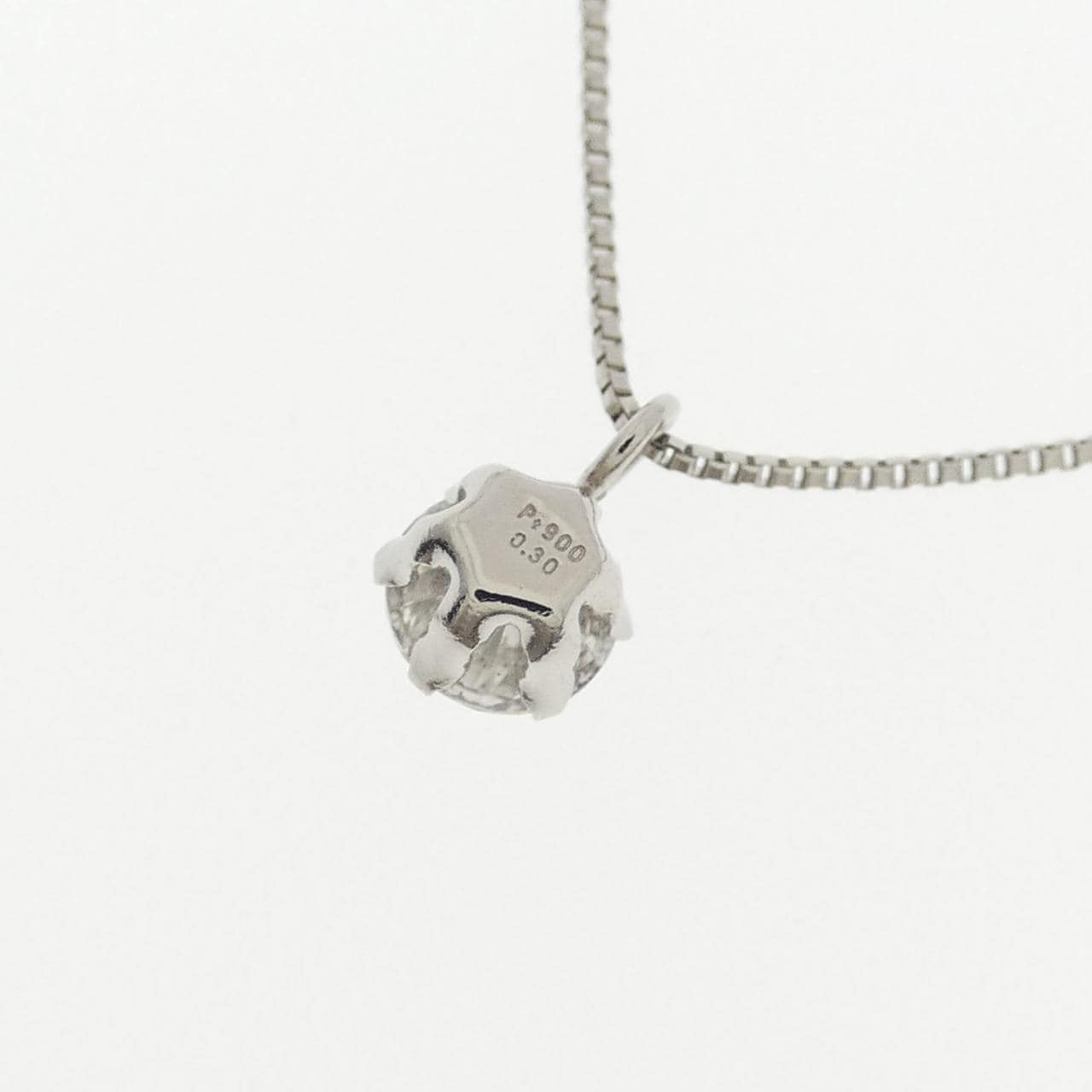 PT900/PT850 ソリティア ダイヤモンド ネックレス 0.30CT
