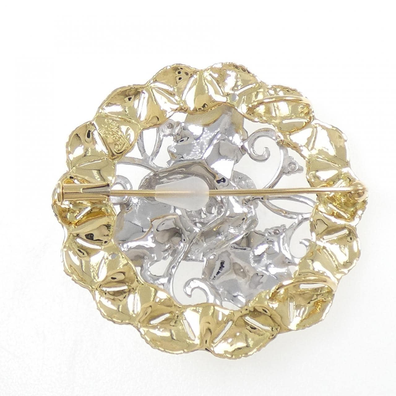 タムラシュンイチ フラワー ダイヤモンド ブローチ 0.13CT