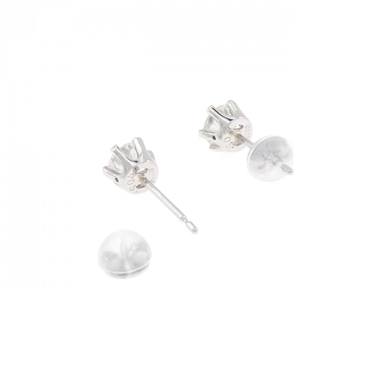 PT900 ソリティア ダイヤモンド ピアス 1.012CT