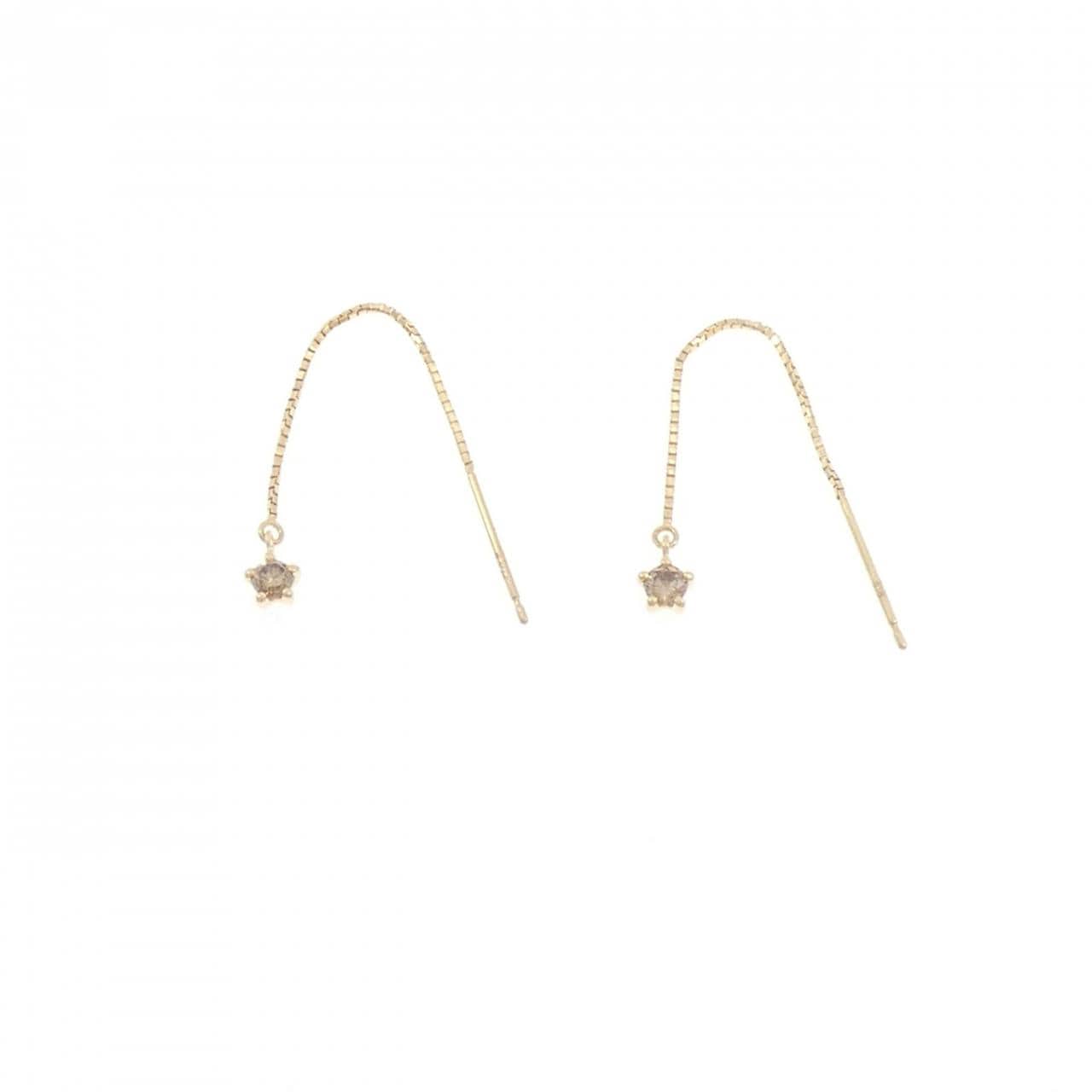 K18YG ダイヤモンド ピアス 0.150CT