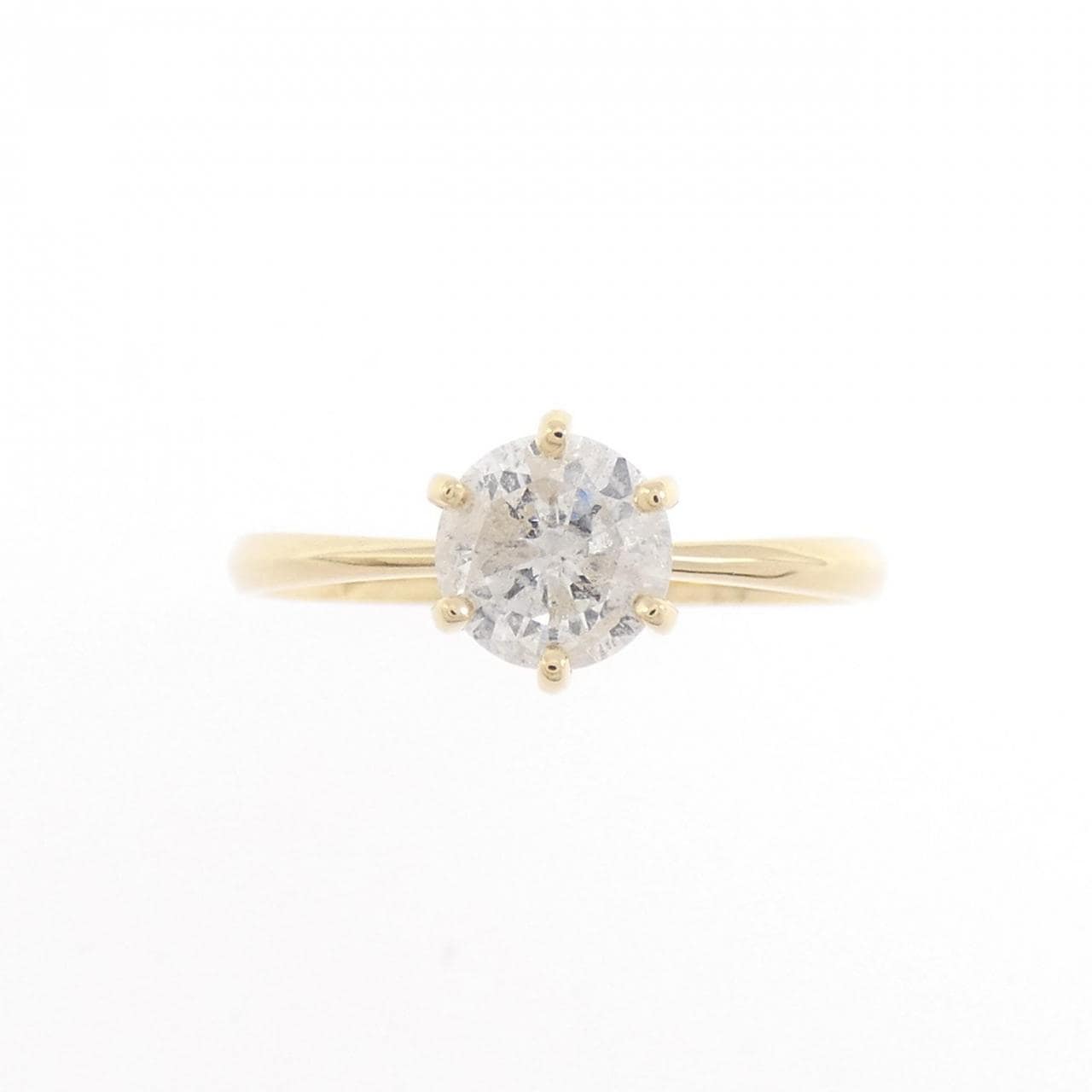 K18YG ソリティア ダイヤモンド リング 0.561CT