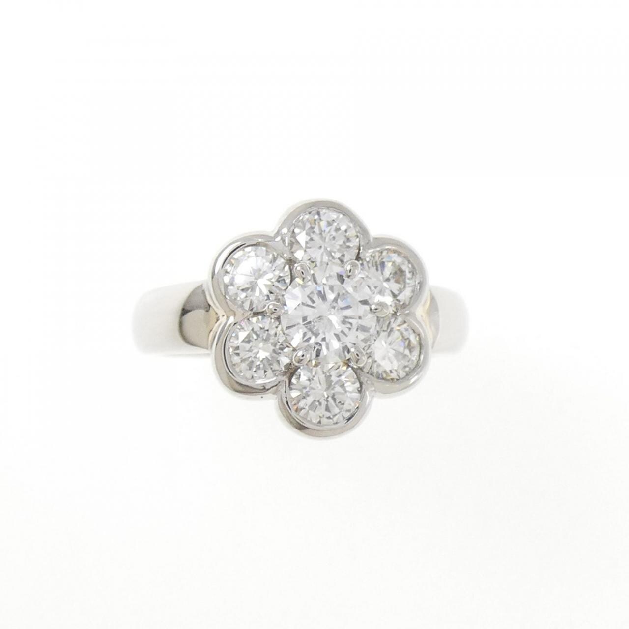 PT900 フラワー ダイヤモンド リング 0.41CT