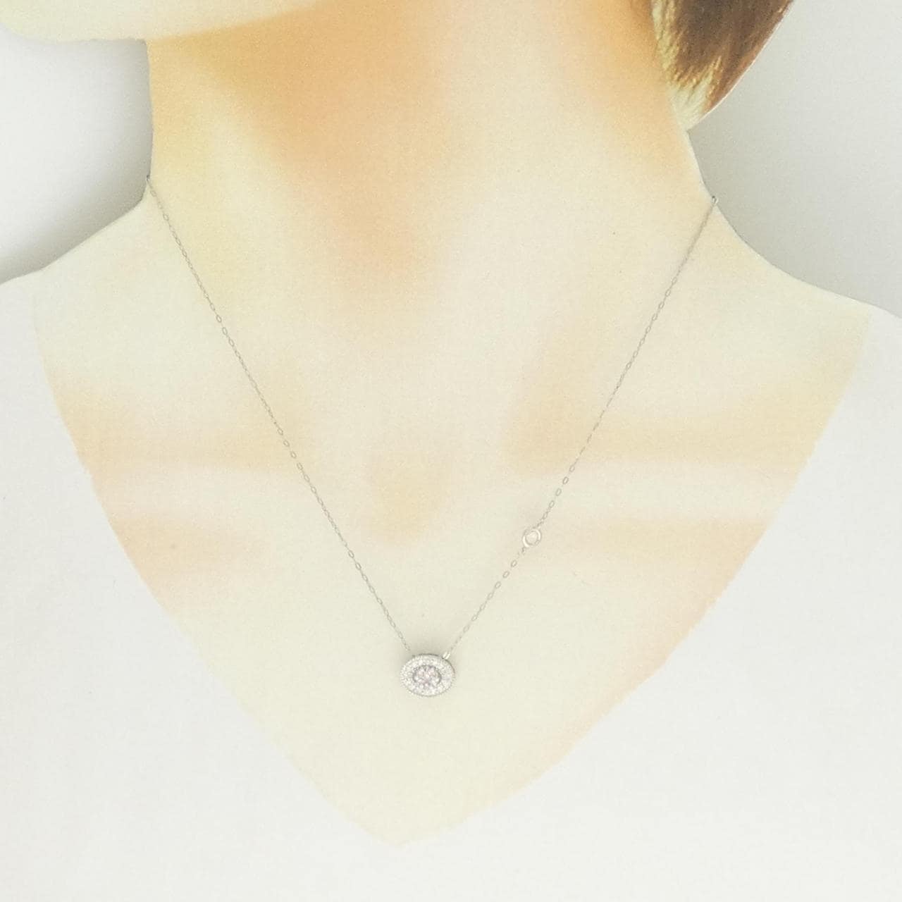 PT900/PT950 ピンクダイヤモンド ネックレス 0.10CT
