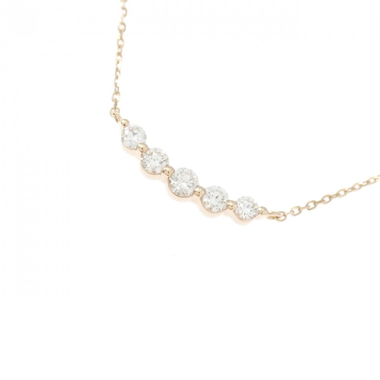 K10PG ダイヤモンド ネックレス 0.16CT
