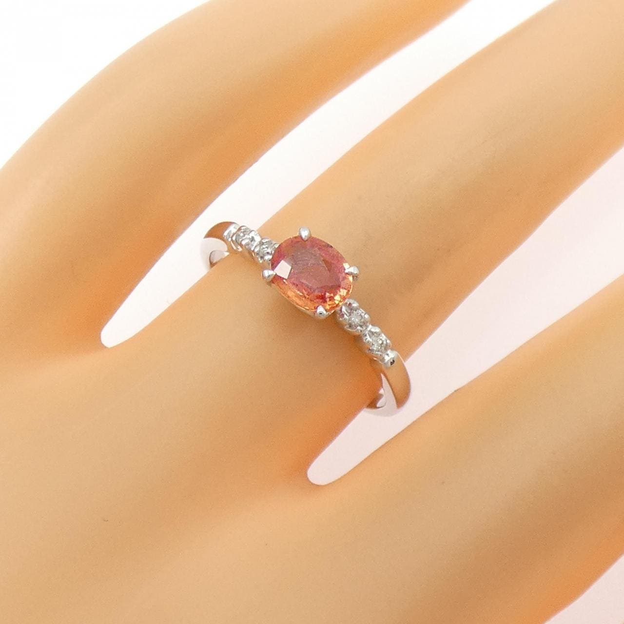 K18WG サファイヤ リング 0.66CT