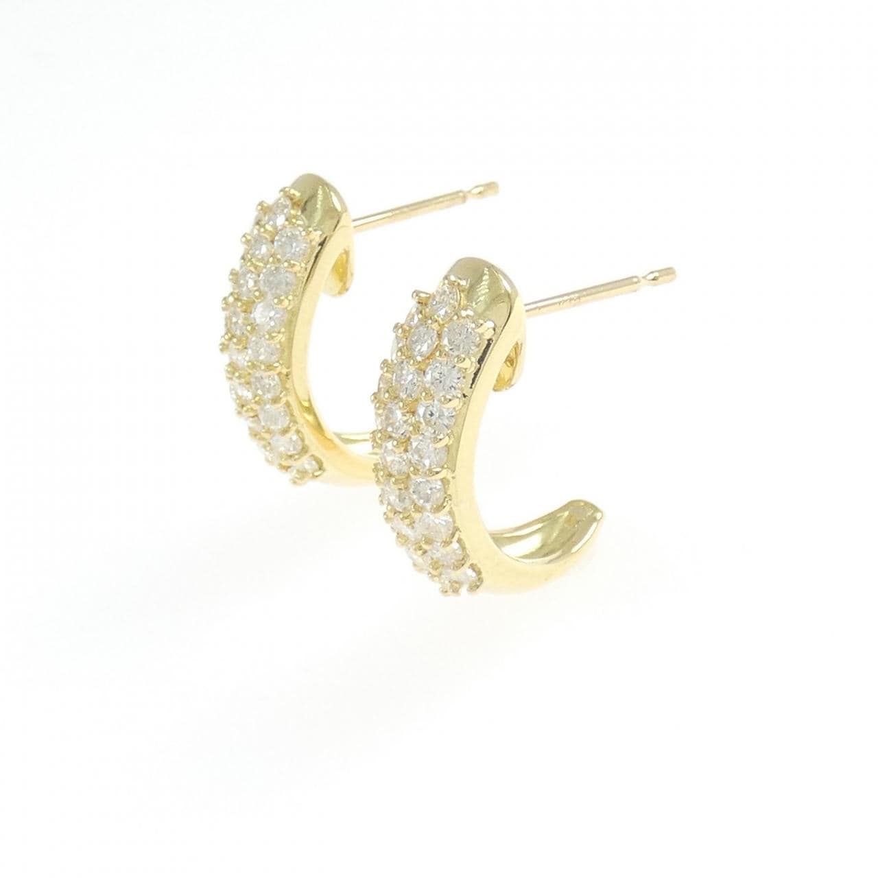 K18YG ダイヤモンド ピアス 1.00CT