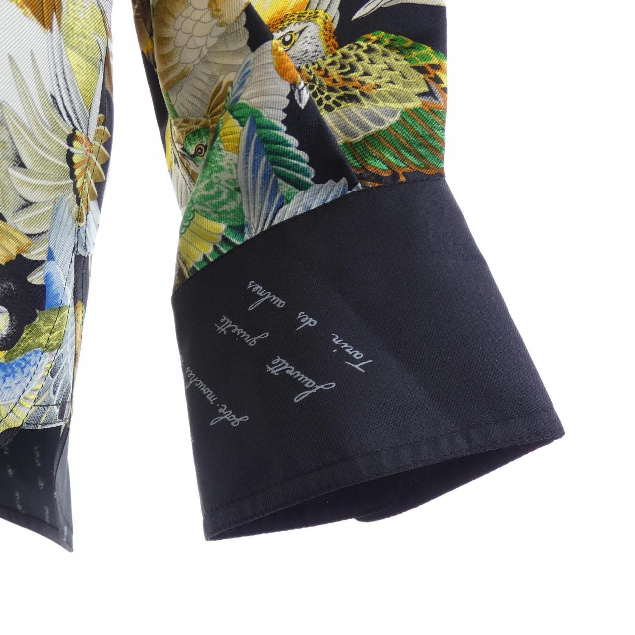 【ヴィンテージ】エルメス HERMES LINTRUS ツイルレーヌ. シャツ
