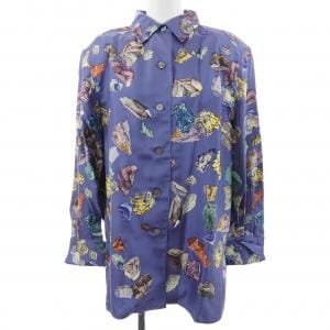 【ヴィンテージ】エルメス HERMES MI NERAUX ツイルレーヌ. シャツ