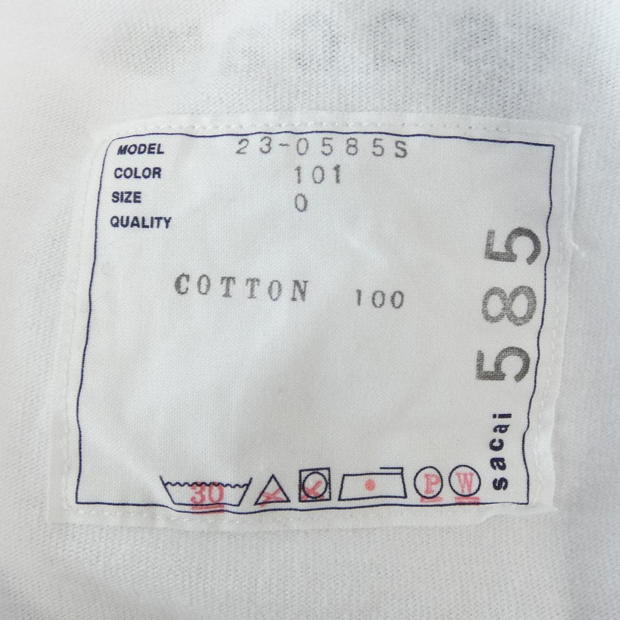 サカイ SACAI 23-0585S UNISEX Tシャツ