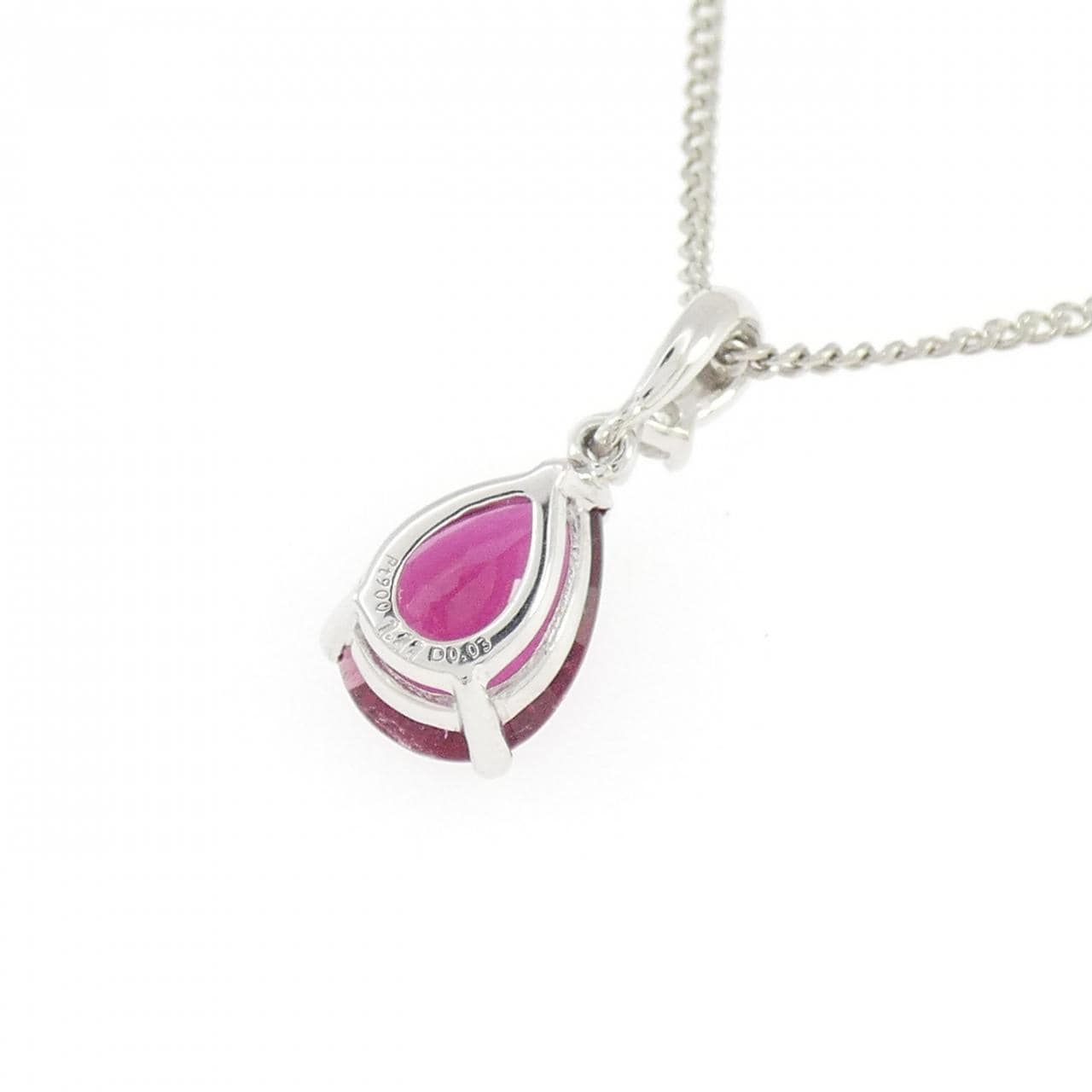 PT900/PT850 ルベライトトルマリン ネックレス 1.11CT