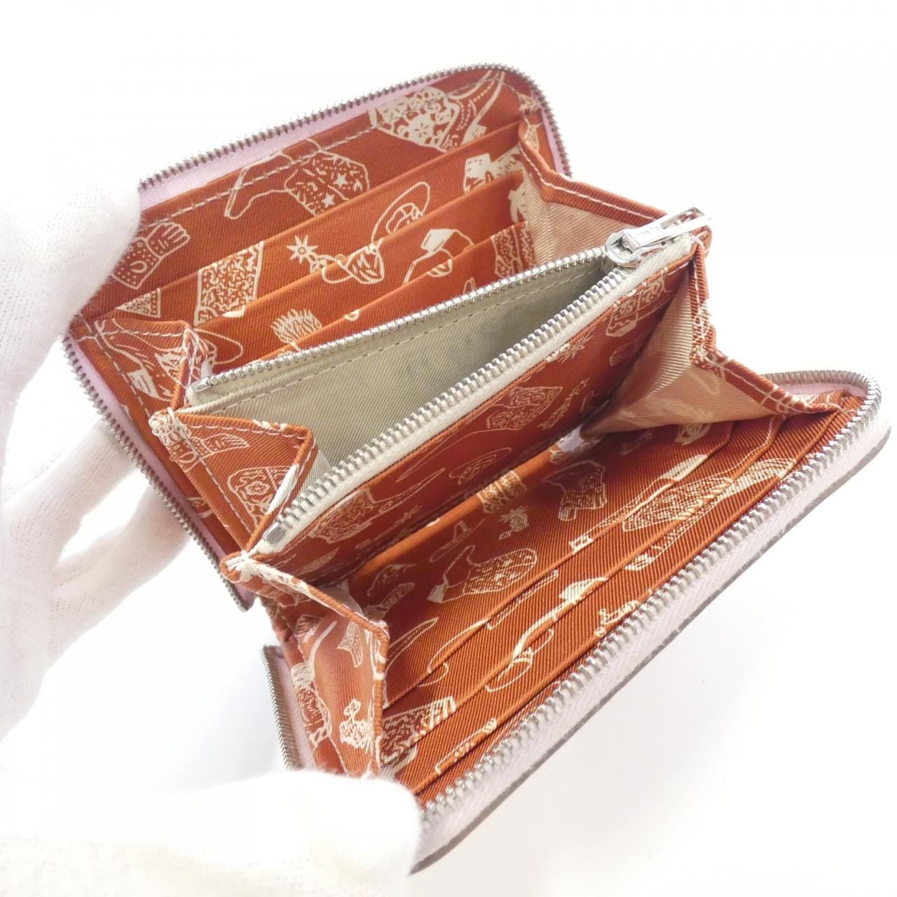 エルメス アウネージ ロデオ デ カウガールズ シルク イン コンパクト 085272CK 財布