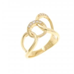 K18YG ダイヤモンド ピンキーリング 0.06CT